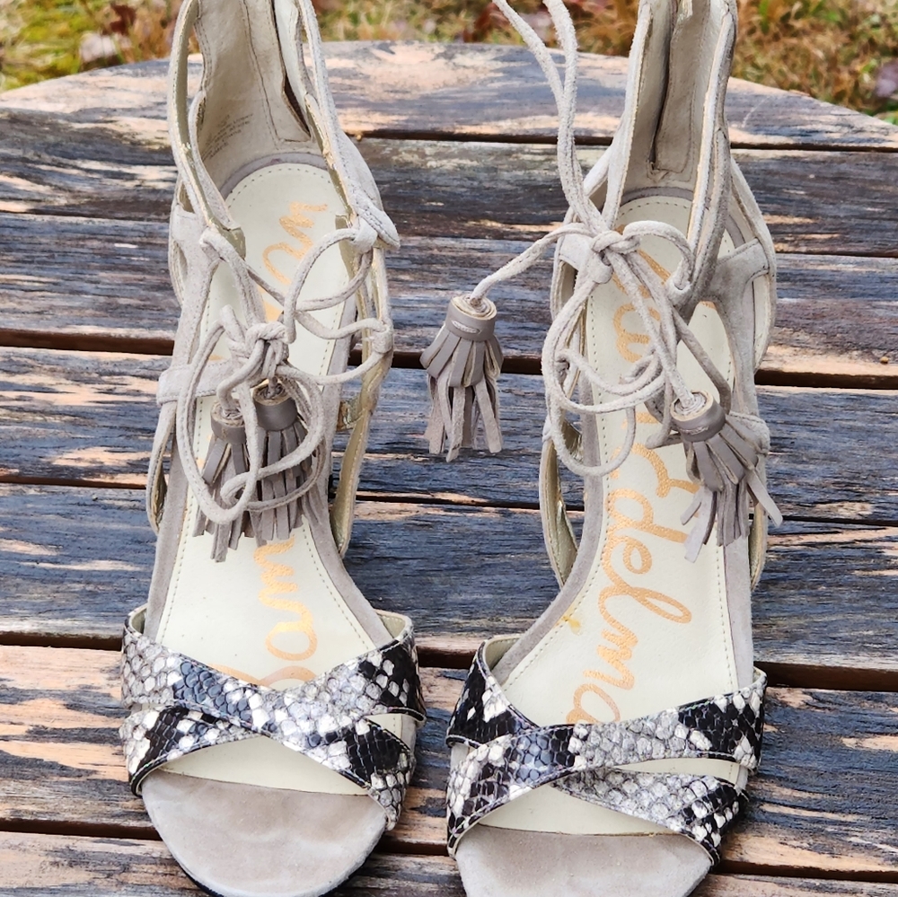 Sam Edelman Aimes Strappy Open Toe Heels Sandals 8